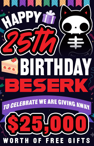 Beserk's 25th Birthday Free Gift Giveaway 🥳💝✨