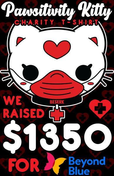 PAWSITIVITY KITTY T-SHIRT DONATION - Beserk