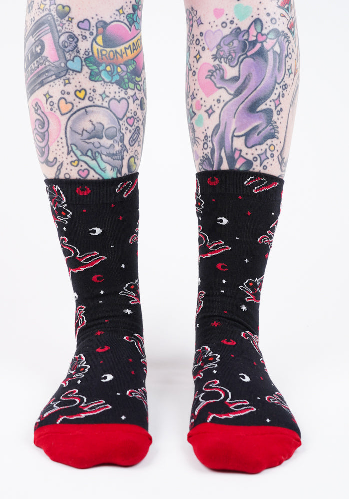 Batty Cats | CREW SOCKS*
