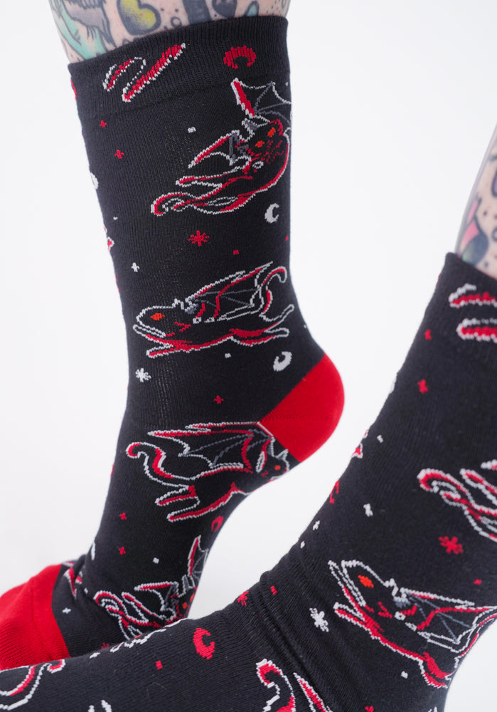 Batty Cats | CREW SOCKS*