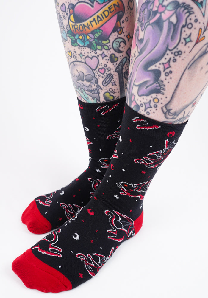 Batty Cats | CREW SOCKS*