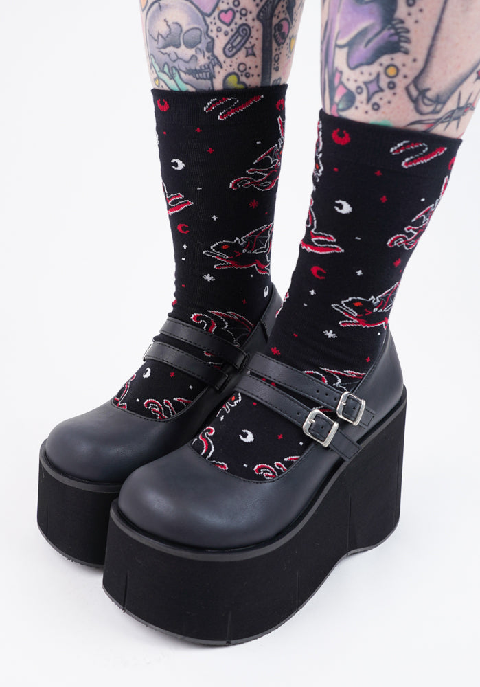 Batty Cats | CREW SOCKS*