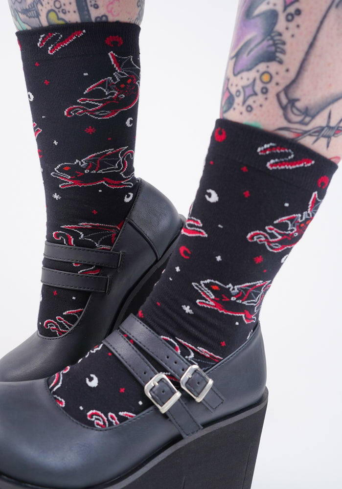 Batty Cats | CREW SOCKS*