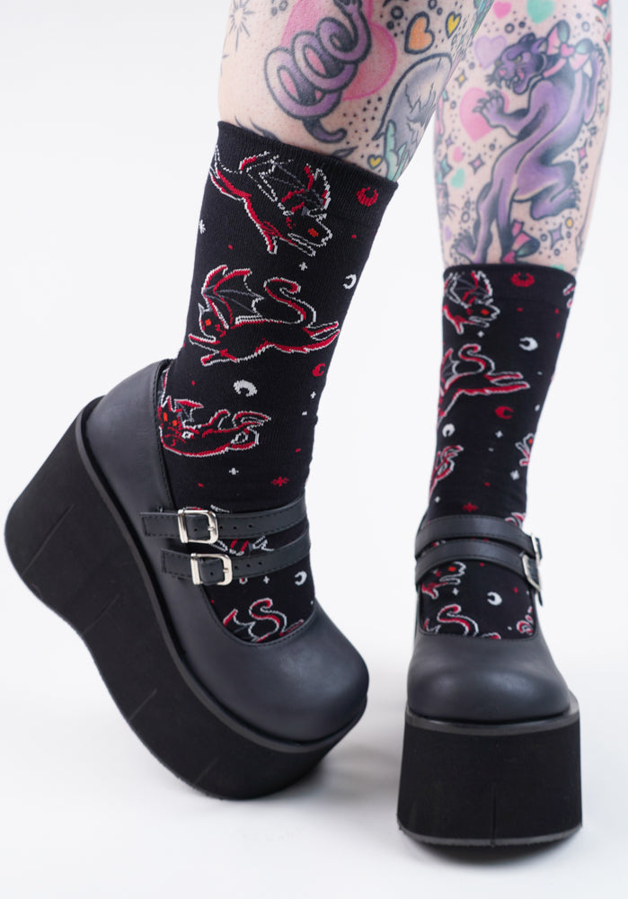 Batty Cats | CREW SOCKS*