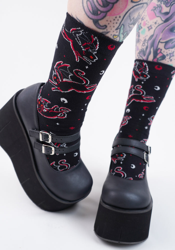 Batty Cats | CREW SOCKS*
