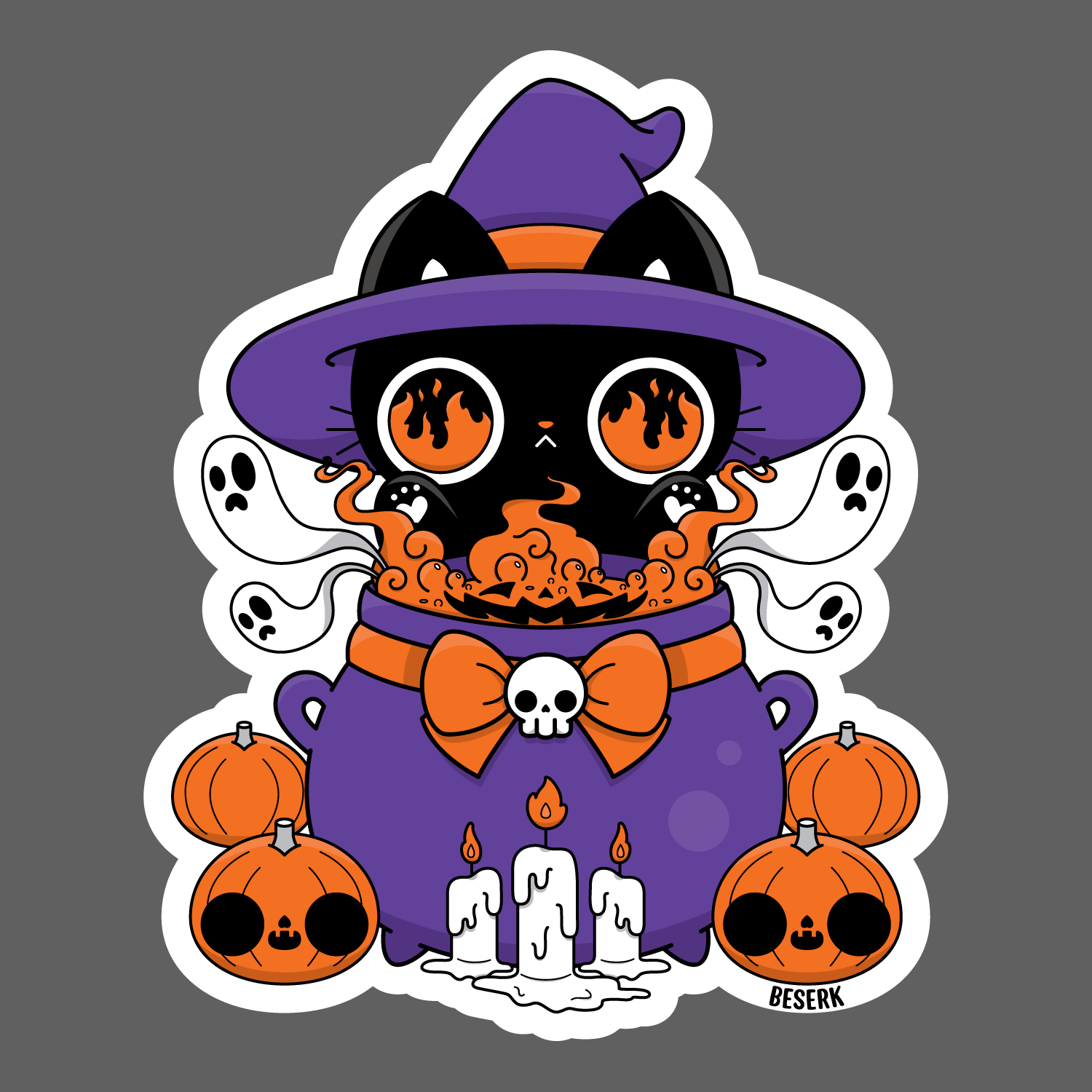 Halloween Hocus Purr-cus | STICKER