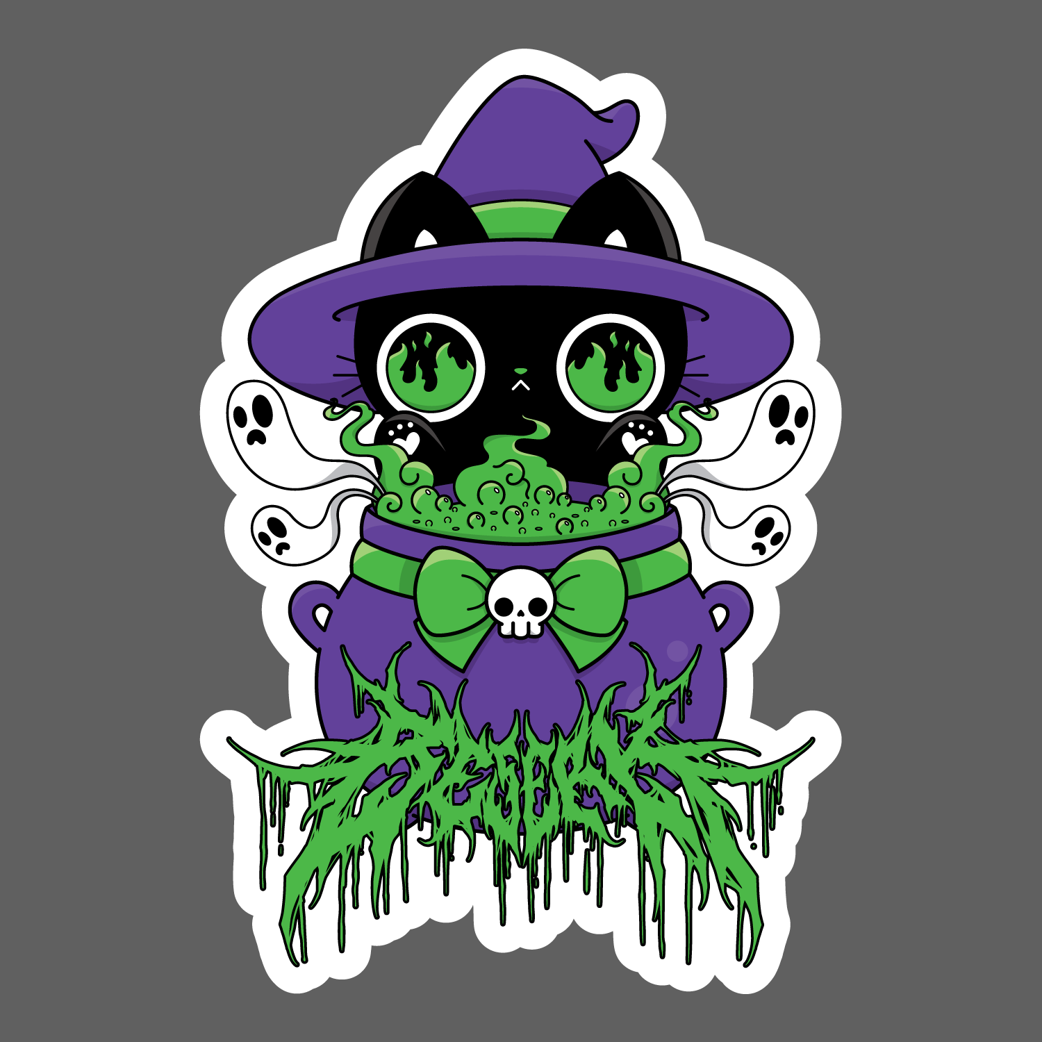 Hocus Purr-cus Metal | STICKER