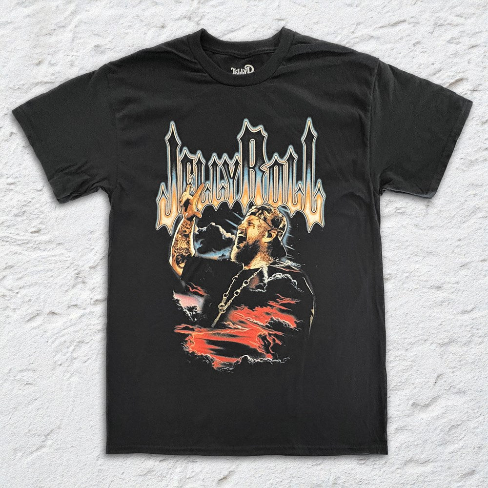 Jelly Roll - Skylines - Black T-shirt featuring bold graphic and comfortable fit for band merch fans