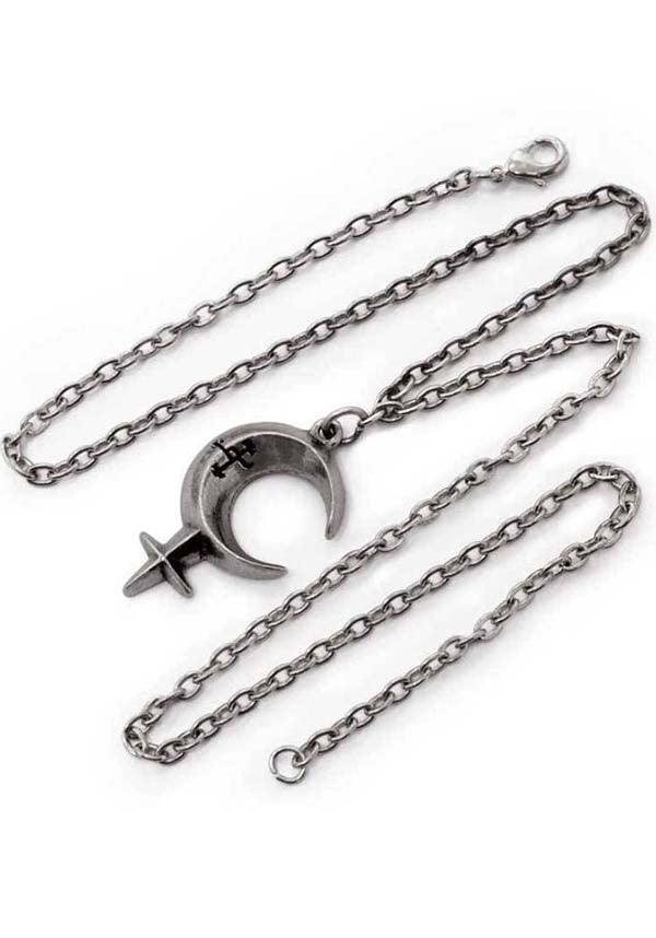 Lilith | PENDANT - Beserk - accessories, AGCREQBMCJ, alchemy gothic, all, all ladies, crescent moon, discountapp, fp, googleshopping, goth, gothic, gothic accessories, gothic gifts, jewellery, jewelry, jun2023, labelnew, ladies, ladies accessories, lilith, men, mens, mens accessories, mens gift, mens gifts, moon, moon child, moon phase, necklace, R010623, silver, unisex, witch, witches, witchy, women, womens