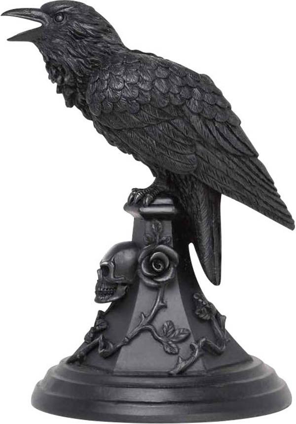 Poe's Raven | CANDLESTICK`` - Beserk - AG086790, all, bird, candle, candle holder, candles, clickfrenzy15-2023, discountapp, fp, gift, gift idea, gift ideas, gifts, goth, goth homeware, gothic, gothic gifts, gothic homeware, gothic homewares, halloween homeware, halloween homewares, home, homeware, homewares, jul22, r030722, raven, skull