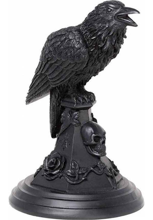 Poe's Raven | CANDLESTICK`` - Beserk - AG086790, all, bird, candle, candle holder, candles, clickfrenzy15-2023, discountapp, fp, gift, gift idea, gift ideas, gifts, goth, goth homeware, gothic, gothic gifts, gothic homeware, gothic homewares, halloween homeware, halloween homewares, home, homeware, homewares, jul22, r030722, raven, skull