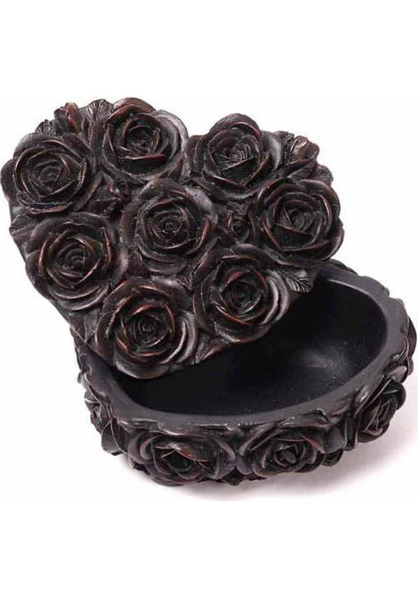 Rose Heart | TRINKET BOX` - Beserk - all, bedroom, black, black rose, box, clickfrenzy15-2023, discountapp, fp, gothic homeware, gothic homewares, home, homeware, homewares, jewellery, jewellery box, jewelry, jun21, office homewares, R200621, rose, roses, trinket, trinket box, valentines