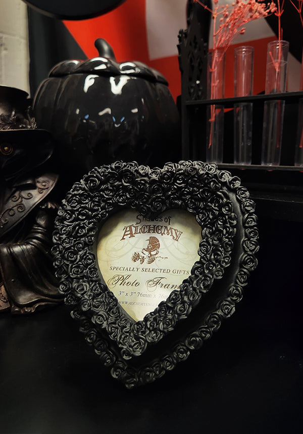 Small Black Rose Heart | PHOTO FRAME*