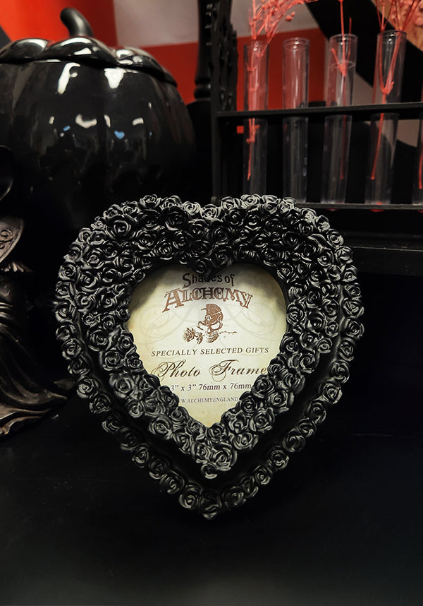 Small Black Rose Heart | PHOTO FRAME*