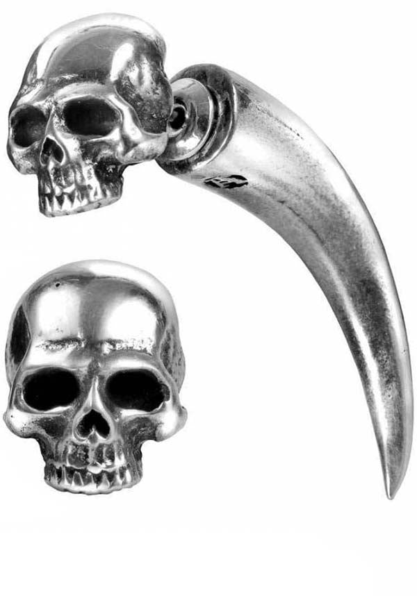 Tomb Skull Horn | SINGLE EARRING