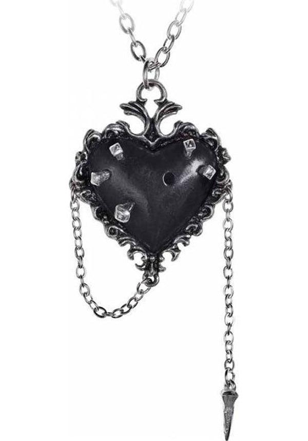 Witches Heart | PENDANT - Beserk - accessories, alchemy gothic, all, black, clickfrenzy15-2023, discountapp, feb19, fp, gothic, gothic accessories, heart, jewellery, jewelry, ladies, medieval, necklace, renaissance, silver, valentines, valentines day, valentines gifts, witchcraft