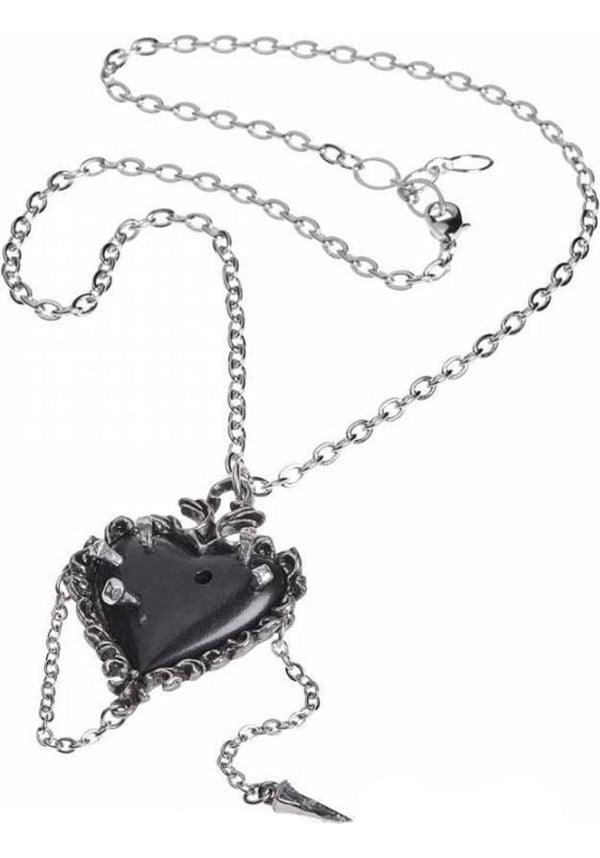 Witches Heart | PENDANT - Beserk - accessories, alchemy gothic, all, black, clickfrenzy15-2023, discountapp, feb19, fp, gothic, gothic accessories, heart, jewellery, jewelry, ladies, medieval, necklace, renaissance, silver, valentines, valentines day, valentines gifts, witchcraft