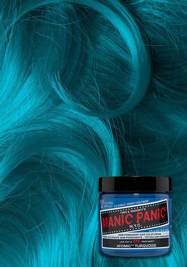 Atomic Turquoise | CLASSIC COLOUR - Beserk - 420sale, all, clickfrenzy15-2023, cosmetics, cpgstinc, discountapp, dye, ebaymp, fp, hair blue, hair colour, hair dye, hair green, labelvegan, manic panic, manic panic hair, mermaid, rainbow, turquoise, vegan