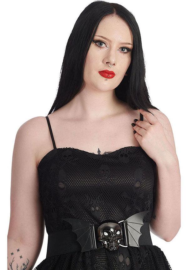 Storm Skull | BELT - Beserk - accessories, all, BA39762, banned apparel, bat wing, bat wings, batwing, batwings, belt, belts, belts and buckles, black, clickfrenzy15-2023, discountapp, fp, googleshopping, goth, gothic, gothic accessories, grunge, labelvegan, ladies accessories, mar23, metal, punk, R120323, skull, skulll, vegan, waist belt