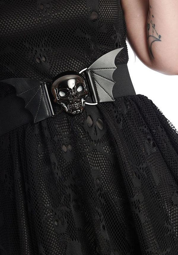 Storm Skull | BELT - Beserk - accessories, all, BA39762, banned apparel, bat wing, bat wings, batwing, batwings, belt, belts, belts and buckles, black, clickfrenzy15-2023, discountapp, fp, googleshopping, goth, gothic, gothic accessories, grunge, labelvegan, ladies accessories, mar23, metal, punk, R120323, skull, skulll, vegan, waist belt