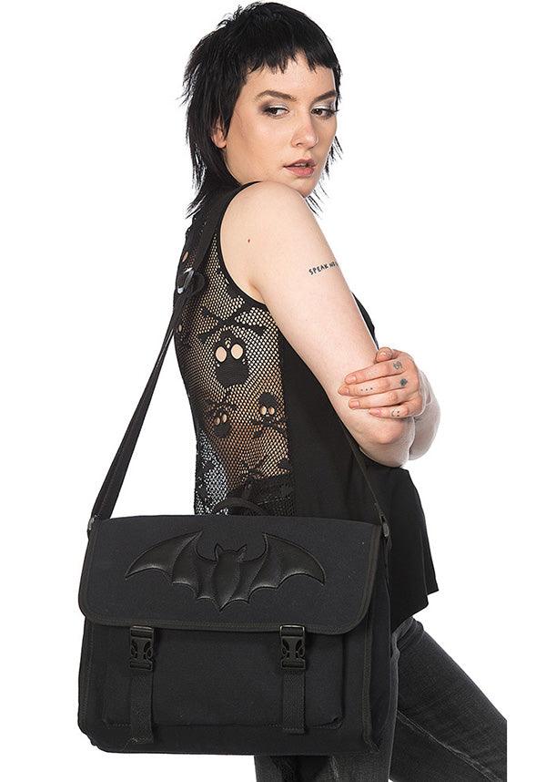 Dragon Frenzy | MESSENGER BAG^ - Beserk - accessories, all, apr20, backorder, bag, bat, bats, big bag, black, book bag, clickfrenzy15-2023, diaper bag, discountapp, fp, gothic, gothic accessories, gothic bag, halloween bag, hand bag, handbag, handbags and purses, labelvegan, ladies accessories, mens accessories, messenger bag, shoulder bag, vegan