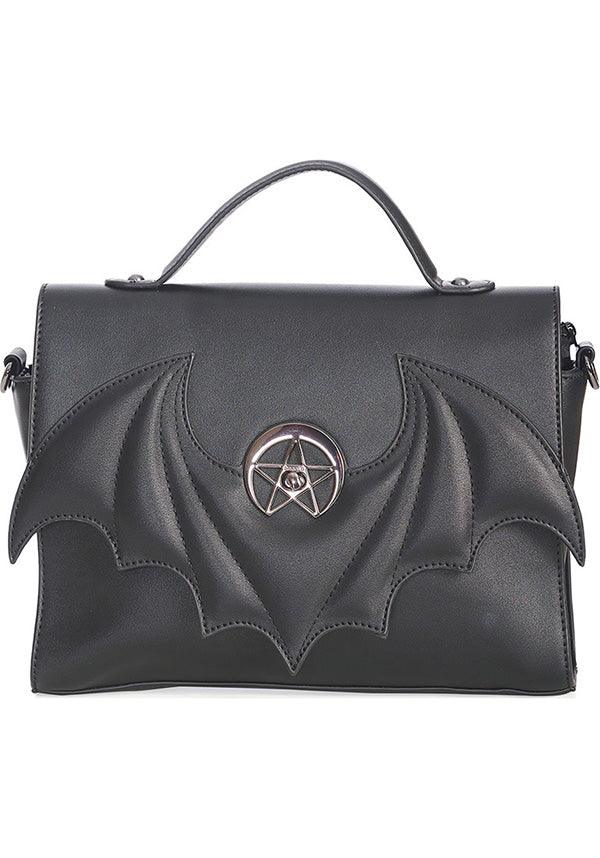 Dreamcatcher Bat | HANDBAG^ - Beserk - accessories, BA37116, backorder, bag, bags, bat, bats, black, clickfrenzy15-2023, discountapp, fp, goth, gothic, gothic accessories, gothic bag, hand bag, handbag, handbags and purses, jul22, labelvegan, ladies accessories, pentagram, R100722, shoulder bag, vegan