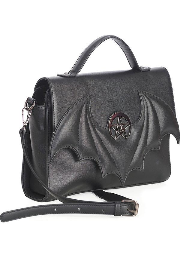 Dreamcatcher Bat | HANDBAG^ - Beserk - accessories, BA37116, backorder, bag, bags, bat, bats, black, clickfrenzy15-2023, discountapp, fp, goth, gothic, gothic accessories, gothic bag, hand bag, handbag, handbags and purses, jul22, labelvegan, ladies accessories, pentagram, R100722, shoulder bag, vegan
