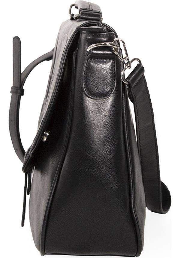 Fire Armour | MESSENGER BAG - Beserk - accessories, all, apr21, bag, banned apparel, clickfrenzy15-2023, discountapp, fp, goth, gothic, gothic accessories, gothic bag, hand bag, handbag, handbags and purses, labelvegan, ladies accessories, mens accessories, messenger bag, punk, shoulder bag, skull, skulls, vegan