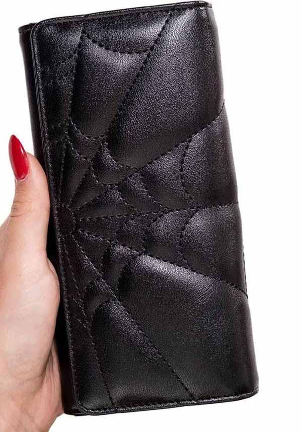 Malice | WALLET - Beserk - accessories, all, banned apparel, black, clickfrenzy15-2023, discountapp, fp, goth, gothic, gothic accessories, gothic gifts, handbags and purses, labelvegan, ladies accessories, purse, repriced230523, spider, spider web, spiderweb, spiderwebs, spooky, vegan, wallet, wallets, wallets and purse, wallets and purses, web, webbed, webbing, webs