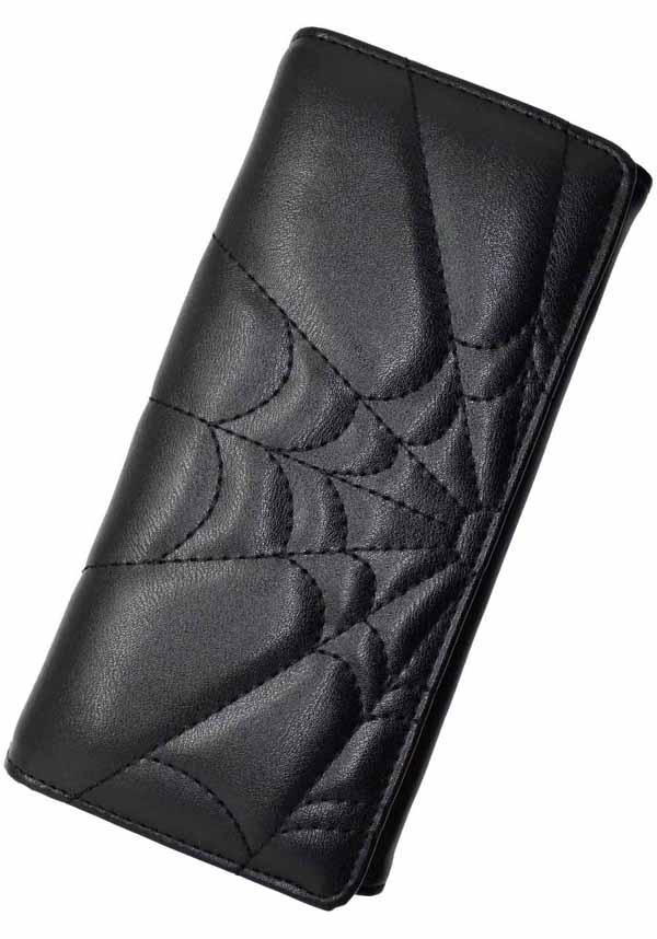 Malice | WALLET - Beserk - accessories, all, banned apparel, black, clickfrenzy15-2023, discountapp, fp, goth, gothic, gothic accessories, gothic gifts, handbags and purses, labelvegan, ladies accessories, purse, repriced230523, spider, spider web, spiderweb, spiderwebs, spooky, vegan, wallet, wallets, wallets and purse, wallets and purses, web, webbed, webbing, webs