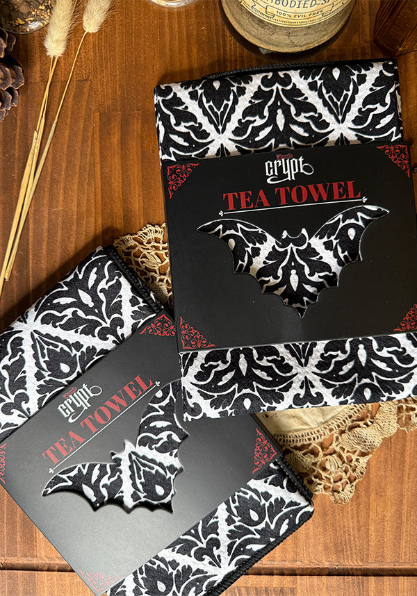 Bat Damask | TEA TOWEL