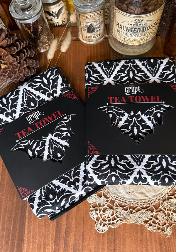 Bat Damask | TEA TOWEL