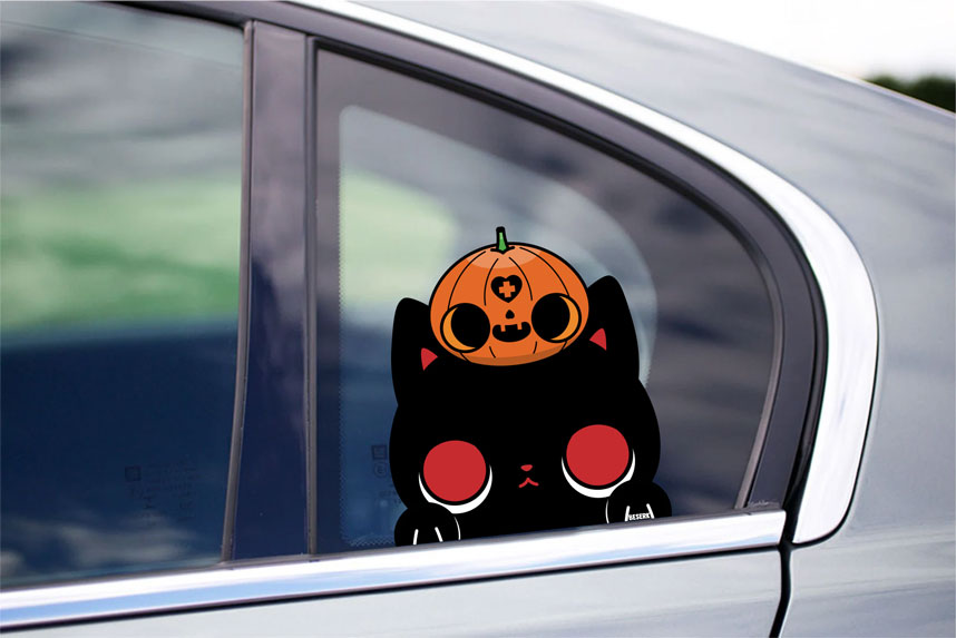 All Hallows Cat | PEEKER STICKER*
