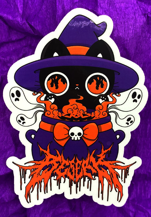 Halloween Hocus Purr-cus Metal | STICKER