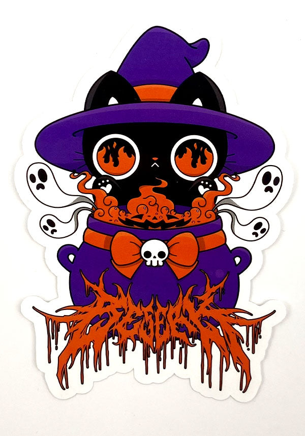 Halloween Hocus Purr-cus Metal | STICKER