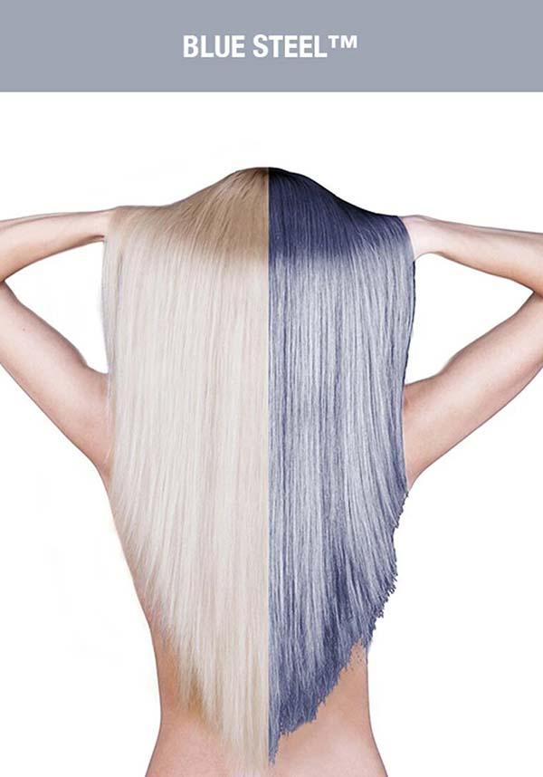 Blue Steel | CLASSIC COLOUR - Beserk - all, blue, clickfrenzy15-2023, cosmetics, cpgstinc, discountapp, dye, ebaymp, fp, goth, grey, hair blue, hair colour, hair dye, hair silver, labelvegan, manic panic, manic panic hair, silver, vegan