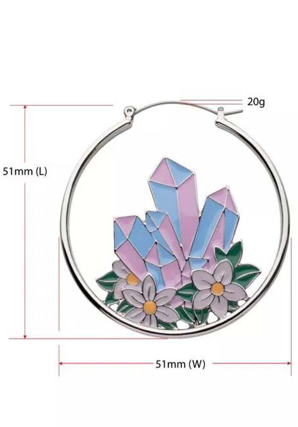 Aura Quartz Daisies | PLUG HOOP EARRINGS*