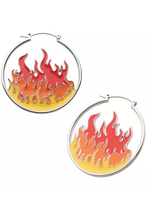 Ember Flame | PLUG HOOP EARRINGS*