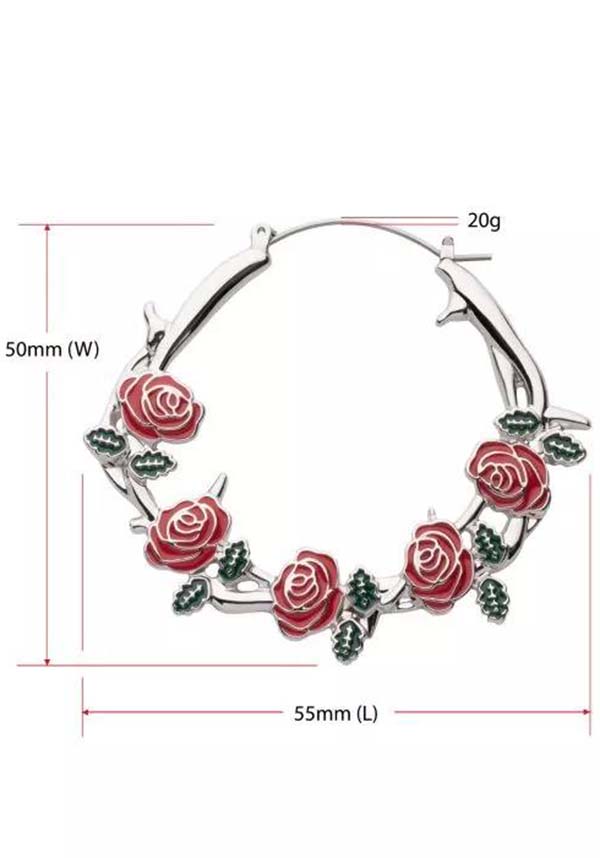 Roses and Thorns | PLUG HOOP EARRINGS*