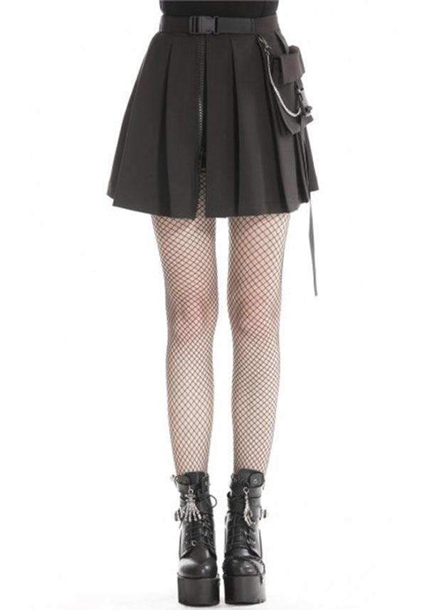 Assassin Pleated | SKIRT W/ BAG - Beserk - all, all clothing, all ladies, all ladies clothing, anime skirt, bag, black, clickfrenzy15-2023, clothing, cosplay, dec19, DIL200708, discountapp, edgy, emo, fp, goth, gothic, handbags and purses, ladies, ladies clothing, mini skirt, pleated, repriced090623, short, short skirt, skirt, techwear