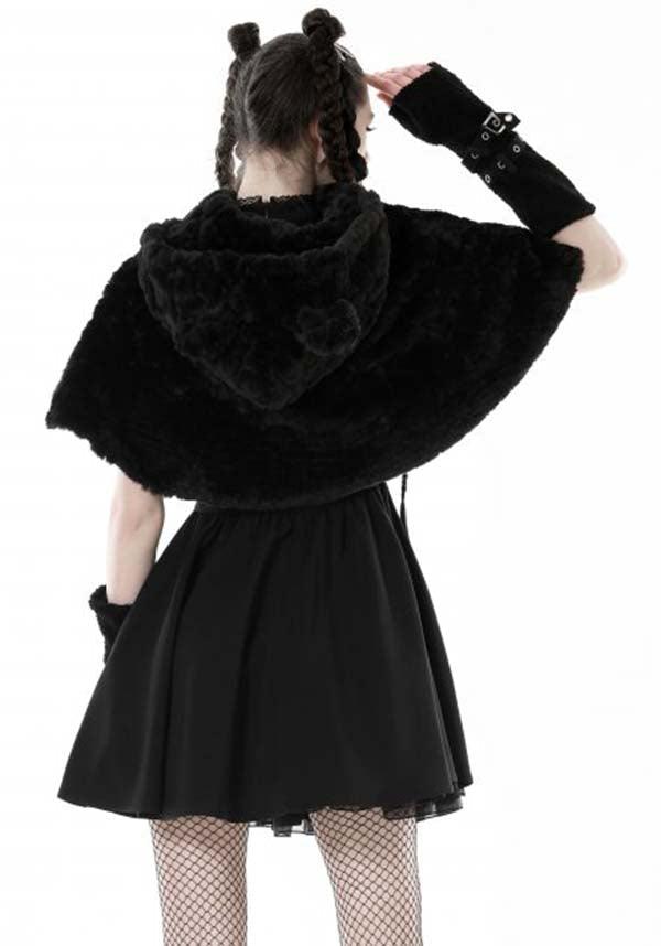 Black Bear Lolita | CAPE - Beserk - all clothing, all ladies clothing, bear, black, bolero, cape, capelet, cardigan, clothing, cute, dark in love, DIL230530, discountapp, ear, ears, fluffy, fp, googleshopping, goth, gothic, hood, hooded, hoodie, hoodies, hoody, jun23, kawaii, labelnew, ladies clothing, ladies outerwear, lolita, outerwear, R220623, unisex, winter, winter clothing, winter wear, womens, womens crop, womens hoodie