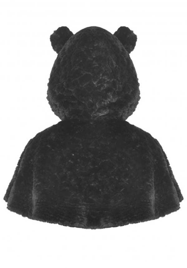Black Bear Lolita | CAPE - Beserk - all clothing, all ladies clothing, bear, black, bolero, cape, capelet, cardigan, clothing, cute, dark in love, DIL230530, discountapp, ear, ears, fluffy, fp, googleshopping, goth, gothic, hood, hooded, hoodie, hoodies, hoody, jun23, kawaii, labelnew, ladies clothing, ladies outerwear, lolita, outerwear, R220623, unisex, winter, winter clothing, winter wear, womens, womens crop, womens hoodie