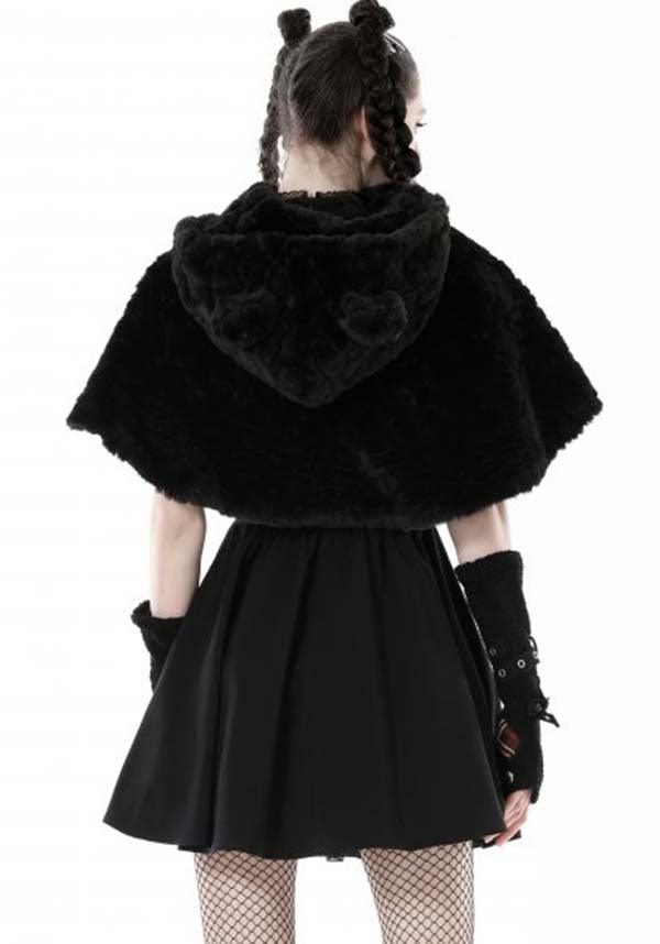 Black Bear Lolita | CAPE - Beserk - all clothing, all ladies clothing, bear, black, bolero, cape, capelet, cardigan, clothing, cute, dark in love, DIL230530, discountapp, ear, ears, fluffy, fp, googleshopping, goth, gothic, hood, hooded, hoodie, hoodies, hoody, jun23, kawaii, labelnew, ladies clothing, ladies outerwear, lolita, outerwear, R220623, unisex, winter, winter clothing, winter wear, womens, womens crop, womens hoodie