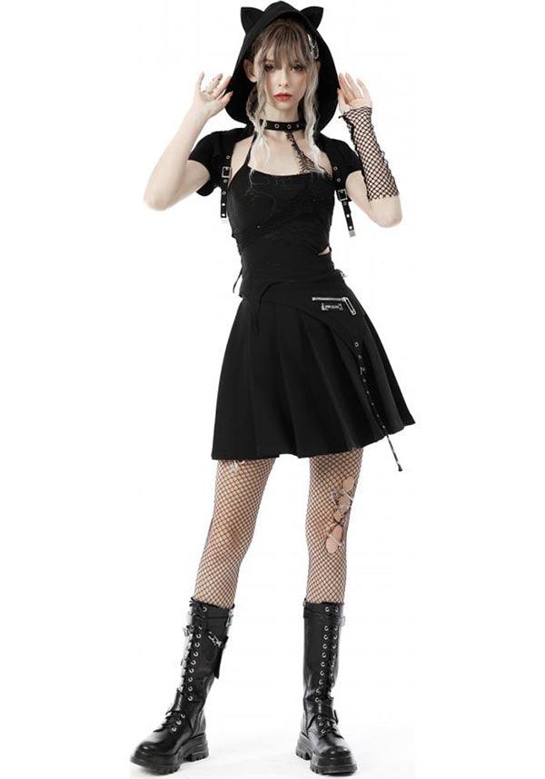 Black Cat | CROPPED HOODIE - Beserk - all, all clothing, all ladies clothing, cape, cardigan, cat, cats, clickfrenzy15-2023, clothing, cool, DIL220427, discountapp, fp, hood, hooded, hoodie, hoodies, ladies clothing, ladies outerwear, may22, outerwear, R220522, shrug, tail, winter, winter clothing, winter wear, womens hoodie