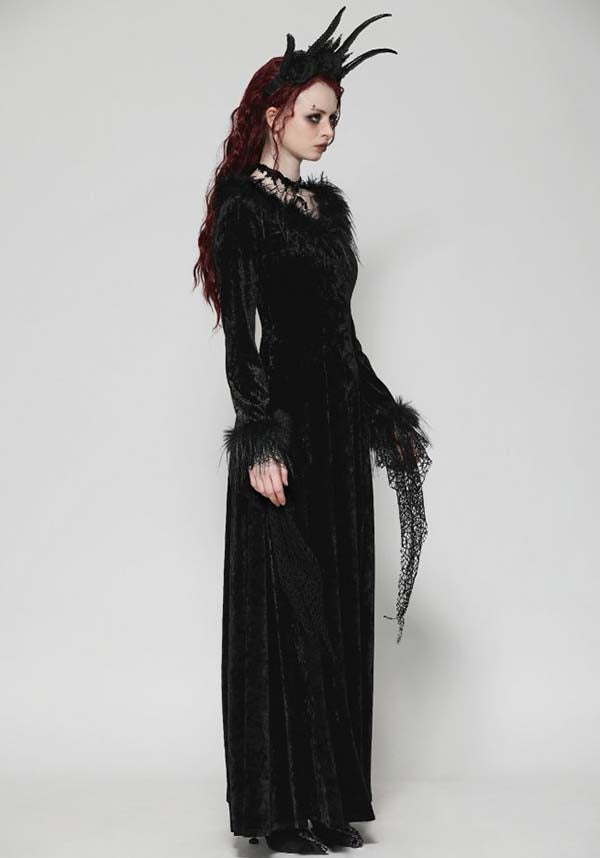 Velvet Wraith | V-NECK DRESS*