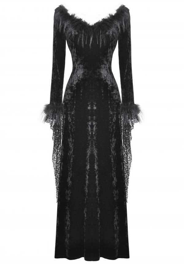 Velvet Wraith | V-NECK DRESS*