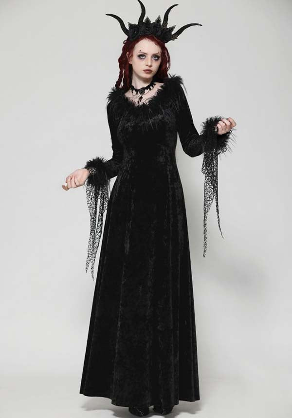 Velvet Wraith | V-NECK DRESS*