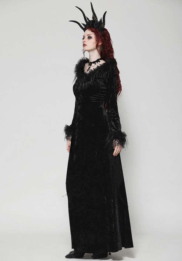 Velvet Wraith | V-NECK DRESS*