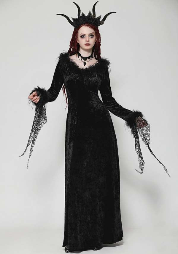 Velvet Wraith | V-NECK DRESS*