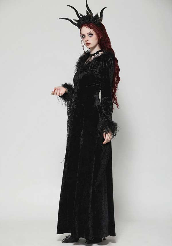 Velvet Wraith | V-NECK DRESS*